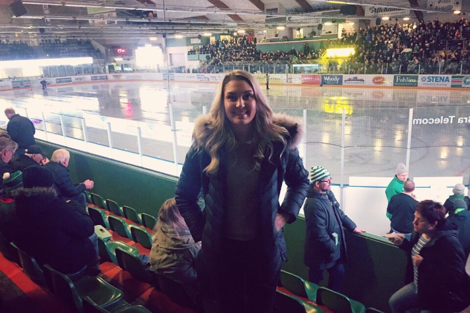 Emma Koivisto besökte matchen i Nelson Garden Arena. Foto: Emma Koivisto
