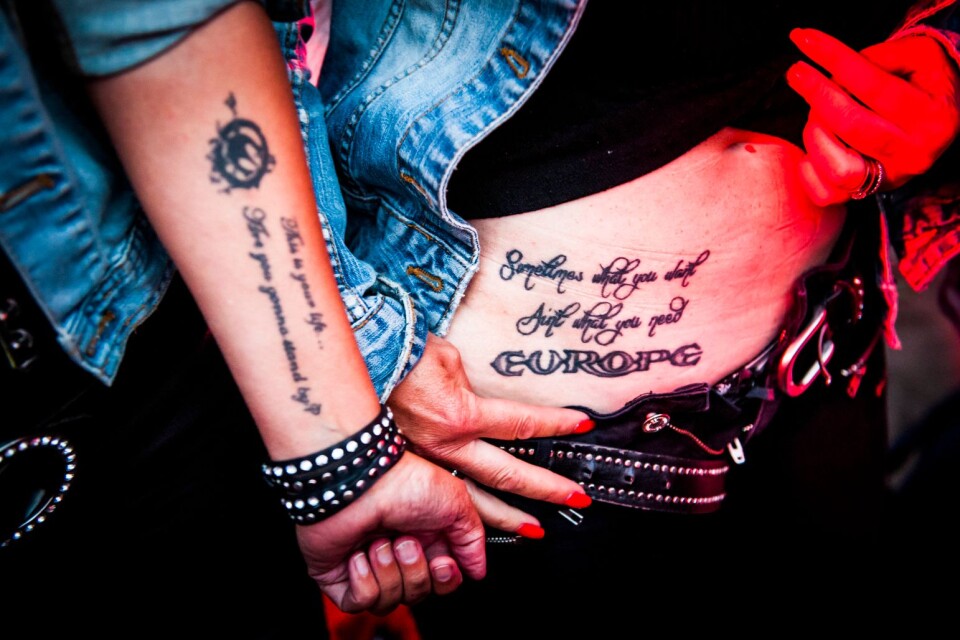 Både Ulrica Lindbladh och Helene Gnistmark hyllar bandet genom sina tatueringar.