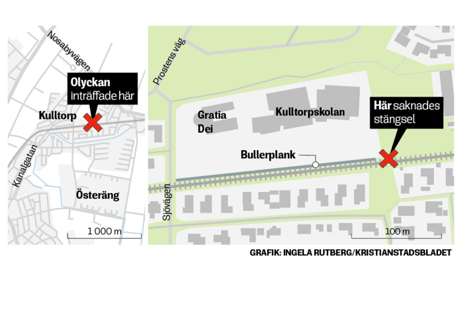 الحادثة وقعت بالقرب من مدرسة Kulltorpsskolan.