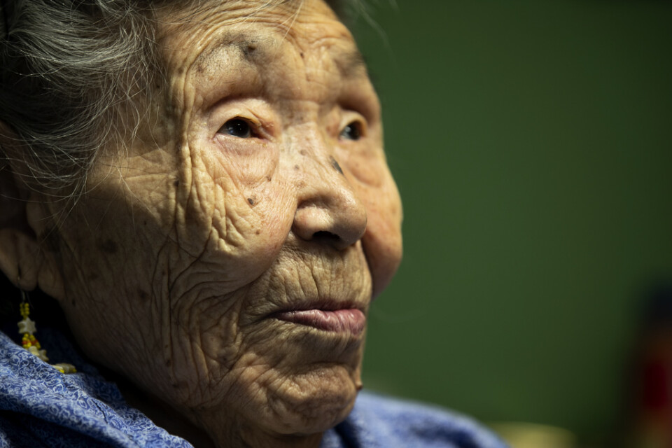 Lizzie Chimiugak, 90, blev den första att räknas i USA:s folkräkning i år.