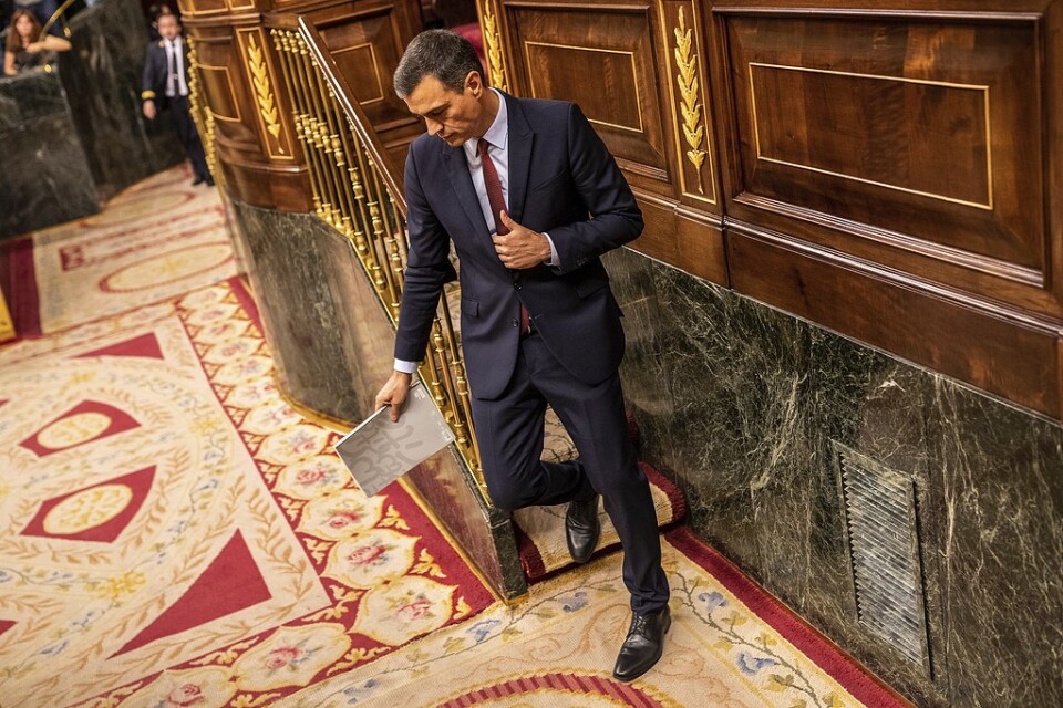 Spaniens tillfällige premiärminister Pedro Sánchez har svårt att få stöd. Arkivbild.