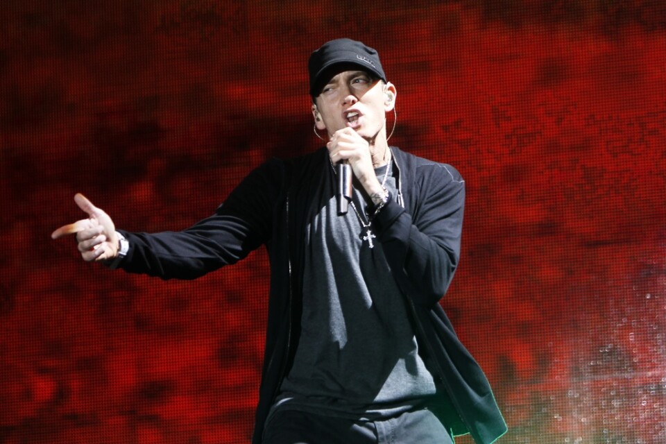 Eminem har slagit rekord i flest antal certifieringar för guld- och platinumsinglar i branschorganisationen RIAA:s historia. Arkivbild.