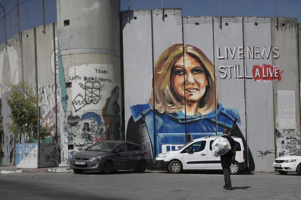 Den palestinsk-amerikanska journalisten Shireen Abu Akleh har fått en egen gata i Ramallah. Arkivbild.