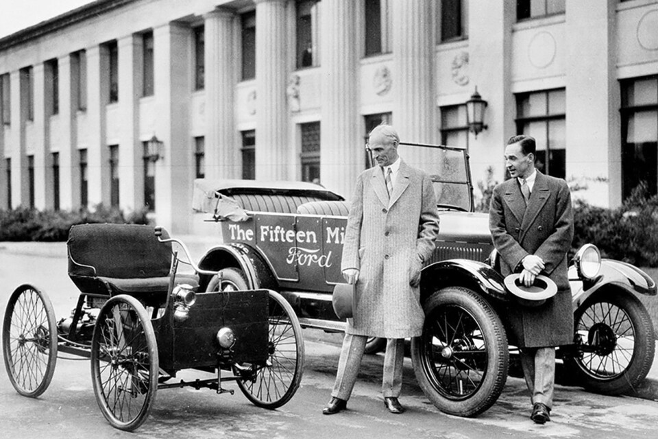 Henry Ford and Edsel Ford ca. 1927. Foto: CNP AB