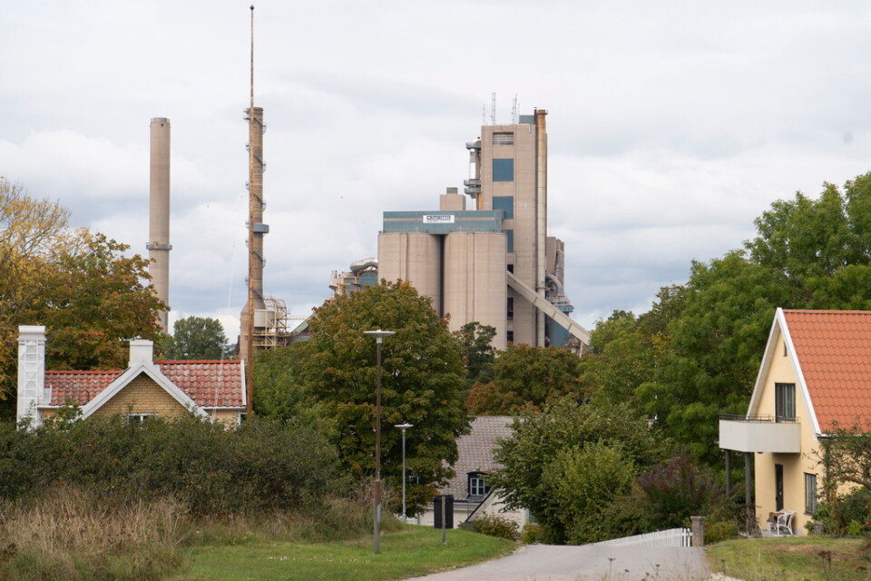 Cementas cementfabrik i Slite på Gotland. Arkivbild.