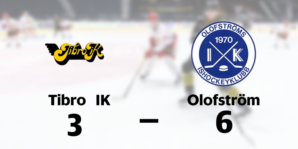 Tibro IK förlorade mot Olofström