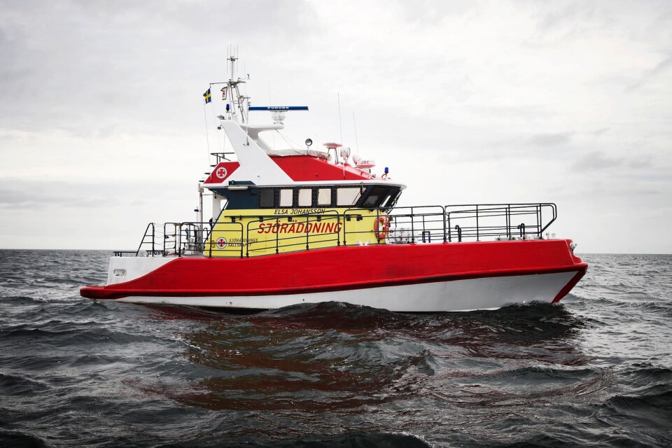 Sjöräddningens båt Elsa Johansson deltog i insatsen tillsammans med Rescue Skåre. Arkivbild.