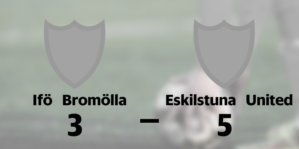 Eskilstuna United vann mot Ifö Bromölla på bortaplan