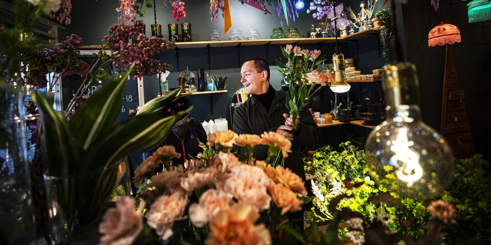 Sedan november 2020 har Erik Svensson drivit sin blomsterbutik i centrala Trelleborg. Nu avvecklar han den.
