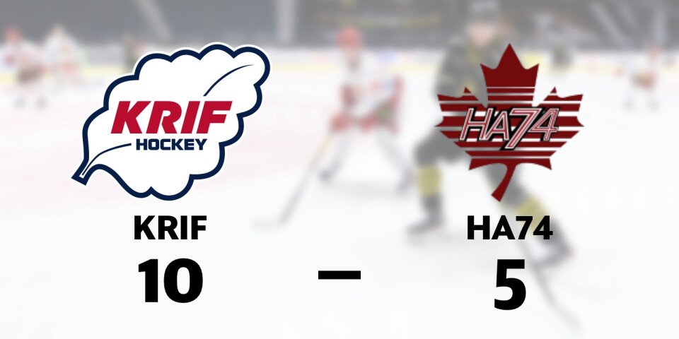 KRIF Hockey vann mot HA74