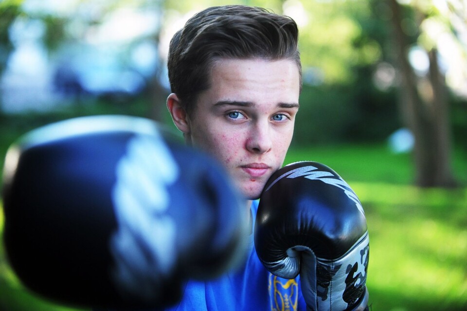 Noah Nordby tränar för Kalmar boxningsklubb.