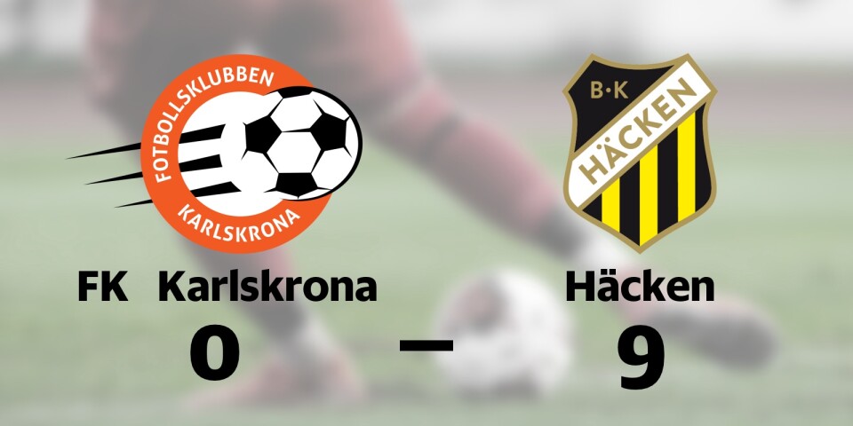 Defensiv genomklappning när FK Karlskrona föll mot Häcken