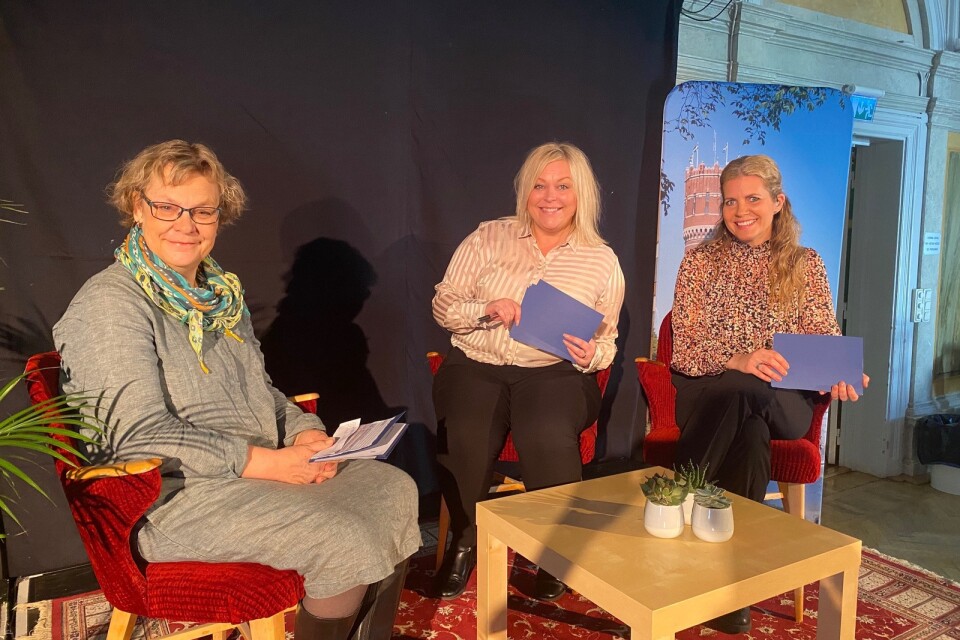 Karin Asmundsson, Martina Sundén och Anna Rydell leder "Kalmar live". Pressbild.