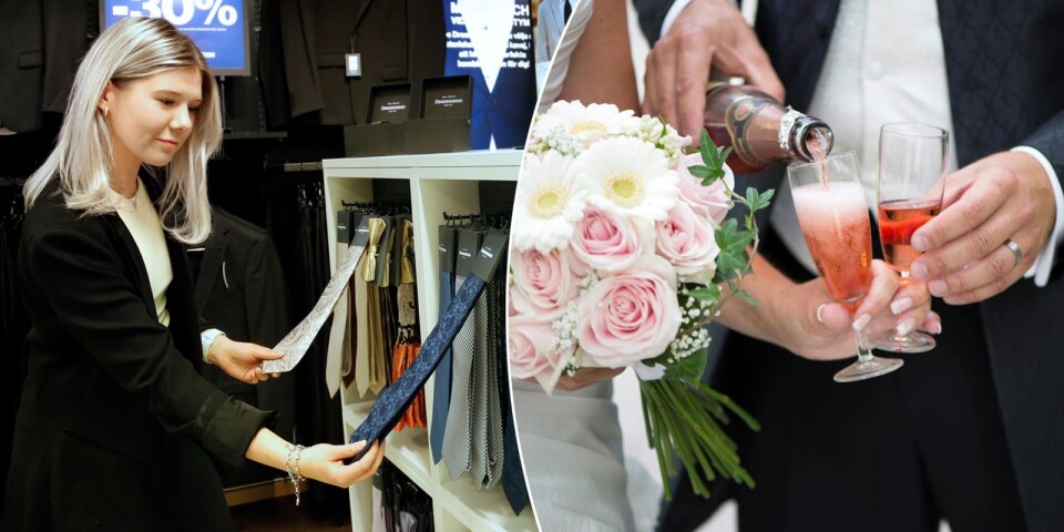 Bröllopsfeber ökar försäljningen hos handlarna i stan