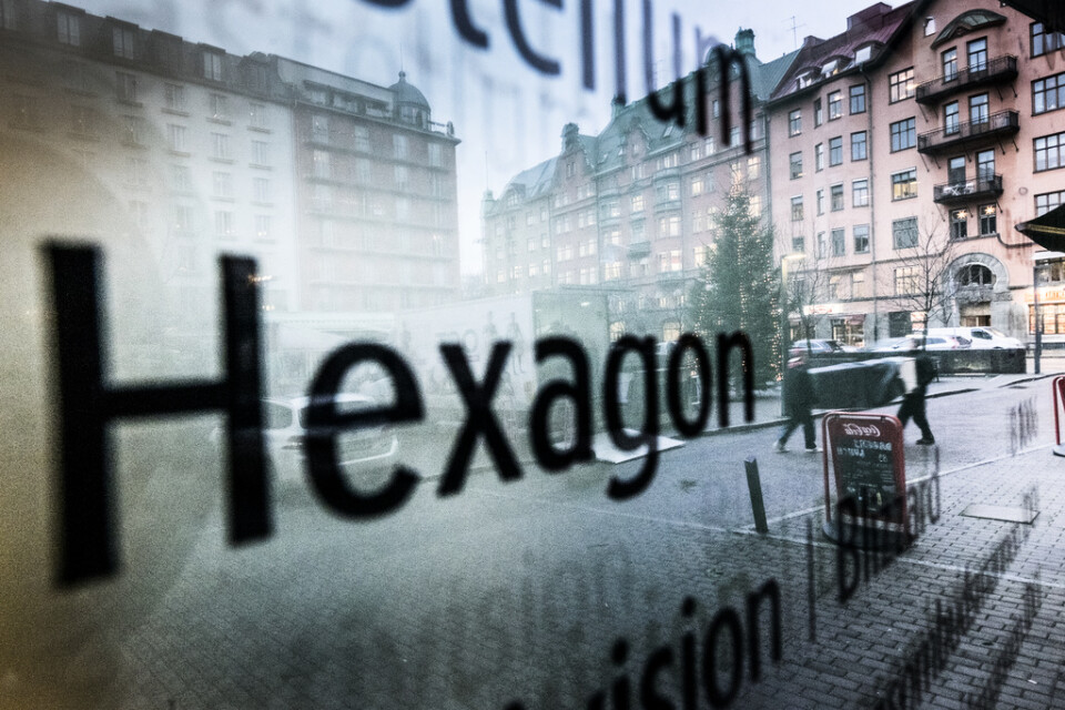Hexagon steg kraftigt på Stockholmsbörsen, där index också gick upp på torsdagen. Arkivbild.