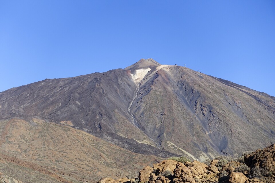 Vulkanen Teneguia på ön La Palma kan få ett utbrott. Arkivbilden visar vulkanen Teide på Teneriffa.
