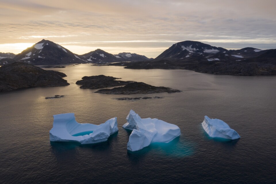 Vad som på många håll i världen skulle beskrivas som finväder ställer till problem med smältning på Grönland. Arkivbild.
