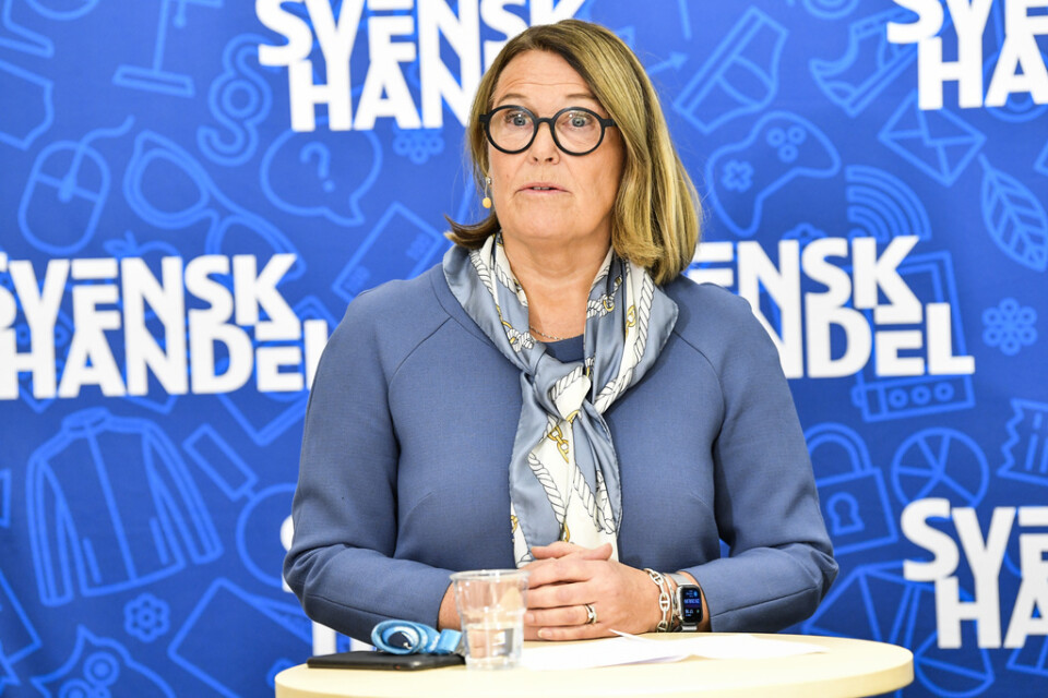 Svensk Handels vd Karin Johansson säger att regeringen nu signalerar att det är okej att gå och handla, förutsatt att trängsel kan undvikas. Arkivbild.