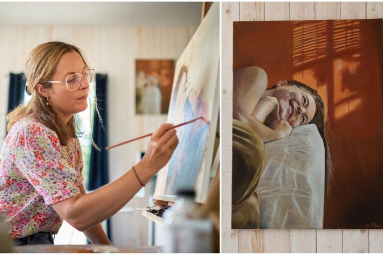Elin lärde sig att måla på egen hand – hyllas för sina detaljrika porträtt