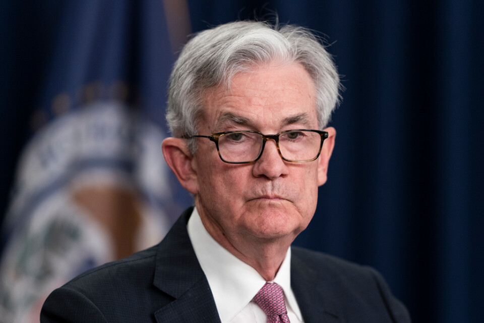 Fed-chefen Jerome Powell och hans direktion har en svår balansakt framför sig för att strama åt så att inflationen faller till målet utan att det leder USA in i en recession. Arkivbild