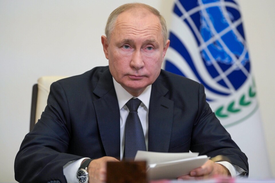 Rysslands president Vladimir Putin. Bild från häromdagen.