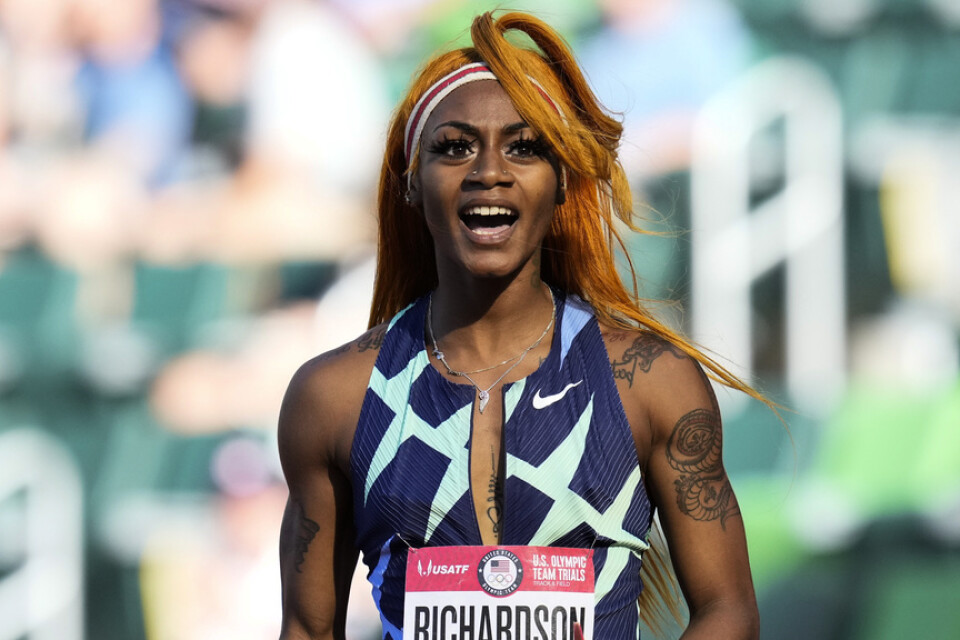 Amerikanska sprintstjärnan Sha'Carri Richardson. Arkivbild.