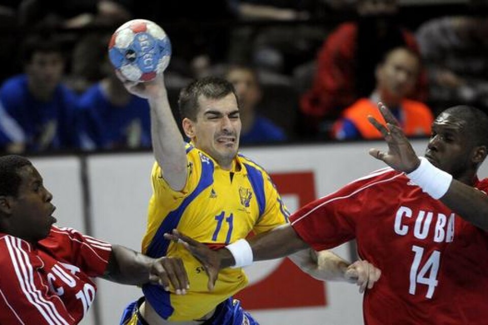 Dalibor Doder blev magsjuk efter matchen mot Kuba som Sverige vann med 41&#x96;14. Bild: Anders Wiklund / Scanpix