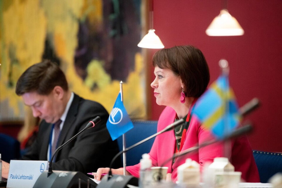 Enligt Paula Lehtomäki, generalsekreterare för Nordiska ministerrådet, vill rådet ge "en tydlig signal" till Ryssland och Belarus. Pressbild.