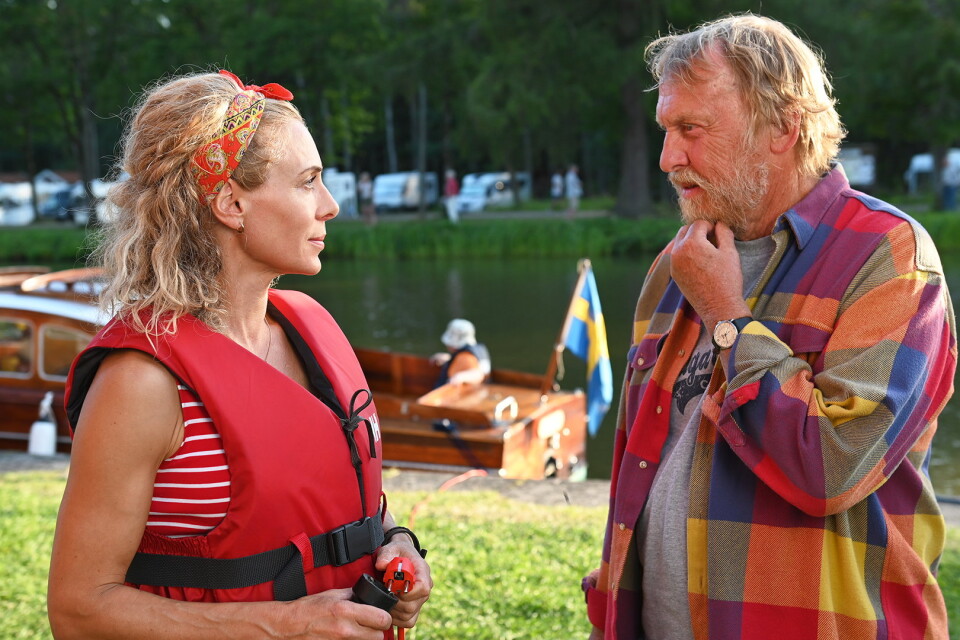 Eva Röse och Tomas von Brömssen i "Göta kanal 4 – vinna eller försvinna". Pressbild.