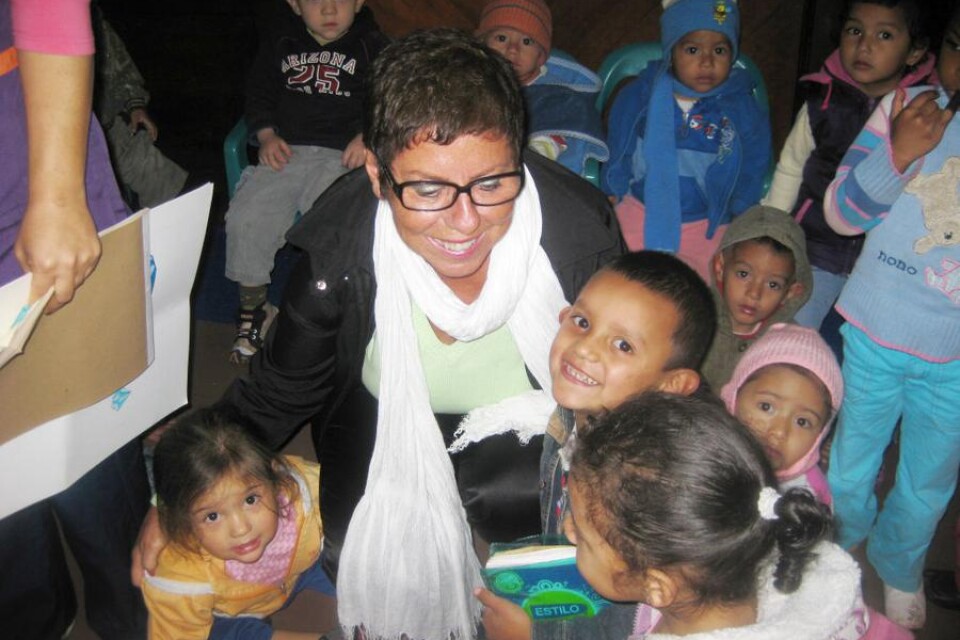 dagis i colombia Monica Bergmamn på ett dagis för barn till prostituerade i Colombia. Foto: Privat
