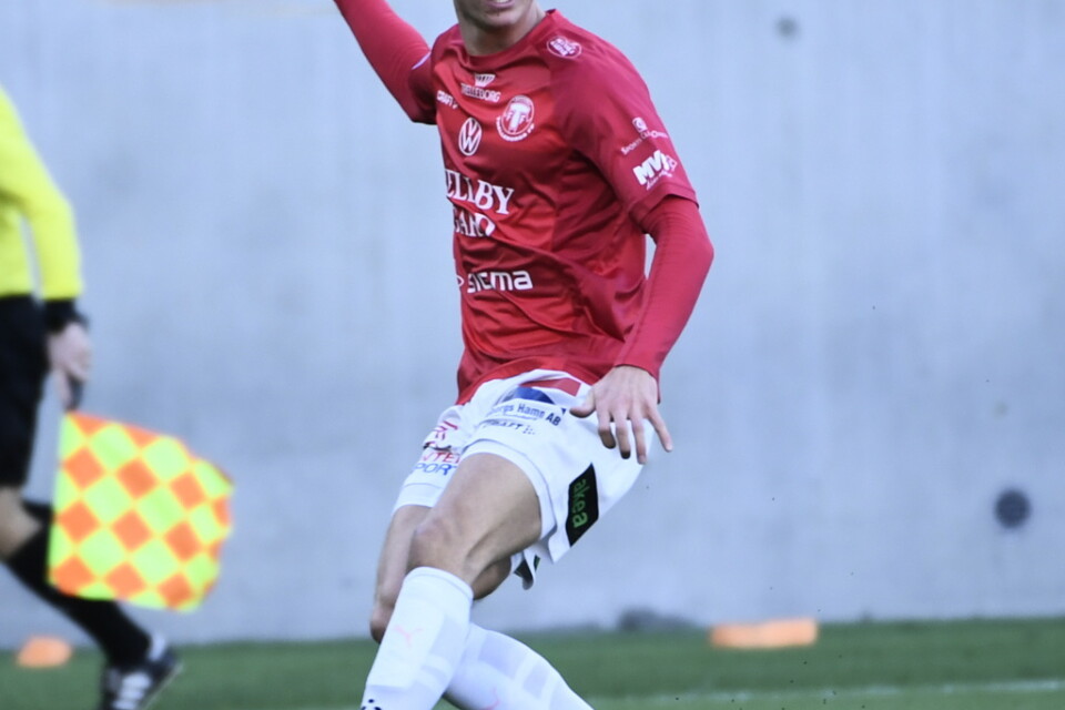 Trelleborgs Niklas Brøndsted Vesterlund gjorde ett av målen när hans lag säkrade avancemang i Svenska cupen. Arkivbild.
