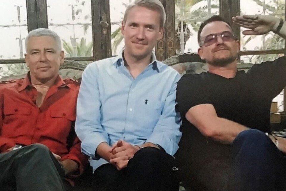 Mitt i smeten. Jesper Börjesson åkte till Fez i Marocko för en exklusiv intervju med sångaren Bono, till höger, och basisten Adam Clayton i U2.