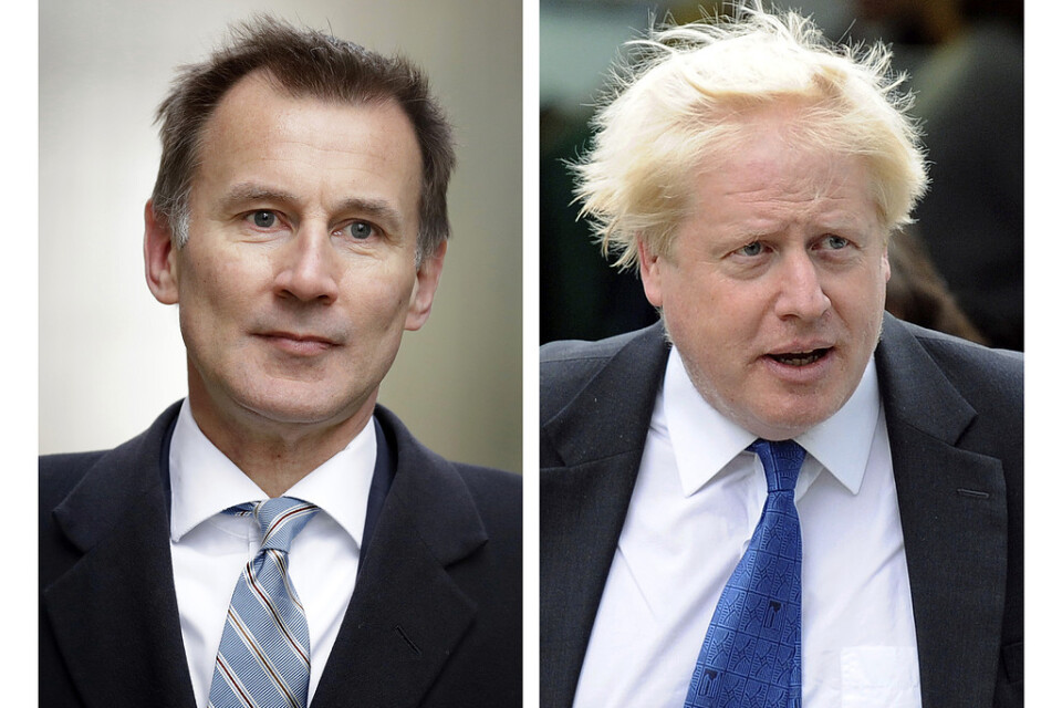 Det blir utrikesminister Jeremy Hunt som ställs mot Boris Johnson i slutstriden om partiledarposten.