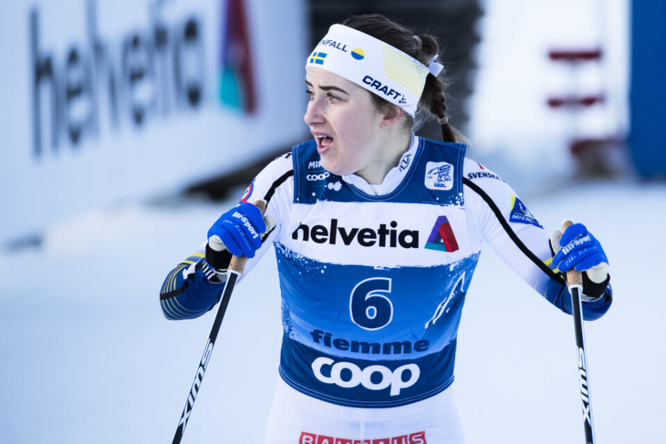 Ebba Andersson tidigare under Tour de Ski.