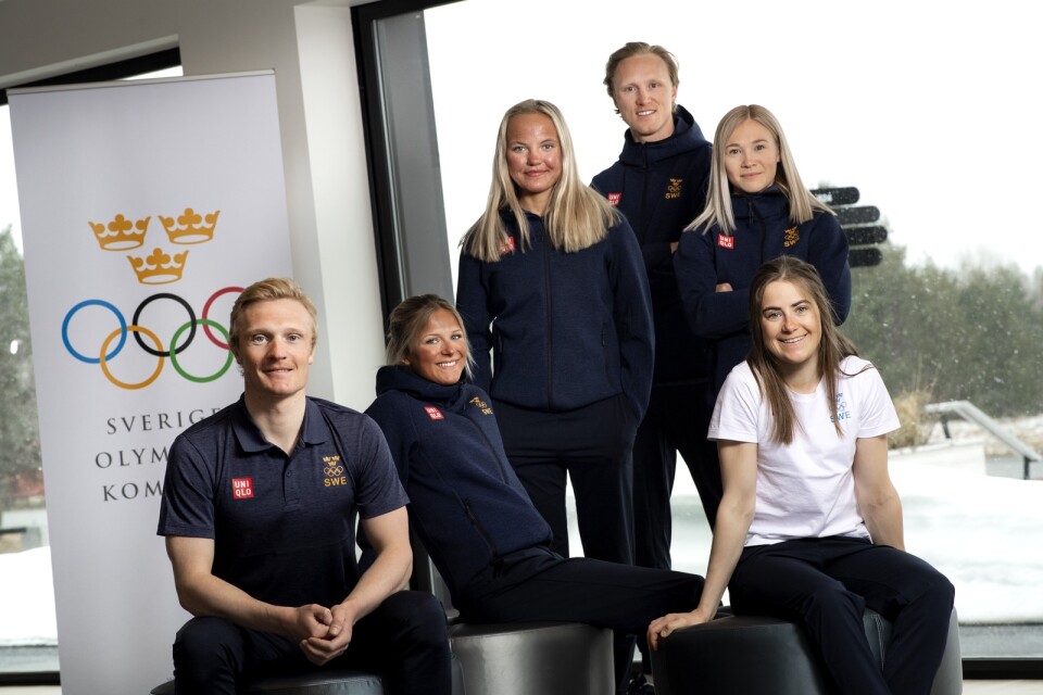 Från vänster: Jens Burman, Frida Karlsson, Linn Svahn, Oskar Svensson, Jonna Sundling och Ebba Andersson.