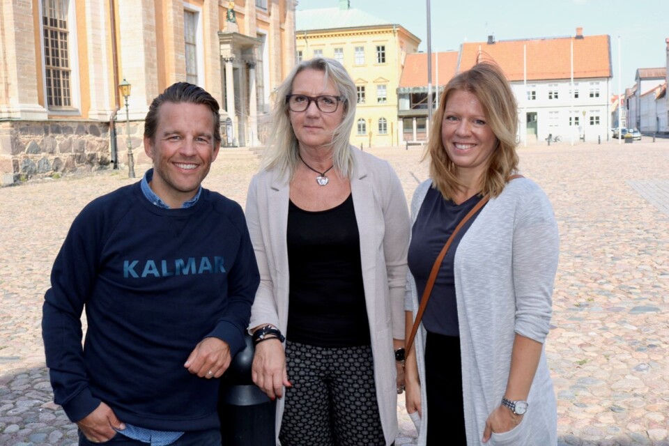 Jonas Svendzén, Eva Söder och Lisa Söderholm hoppas på att många passar på att besöka årets upplaga av Bonde på stan.