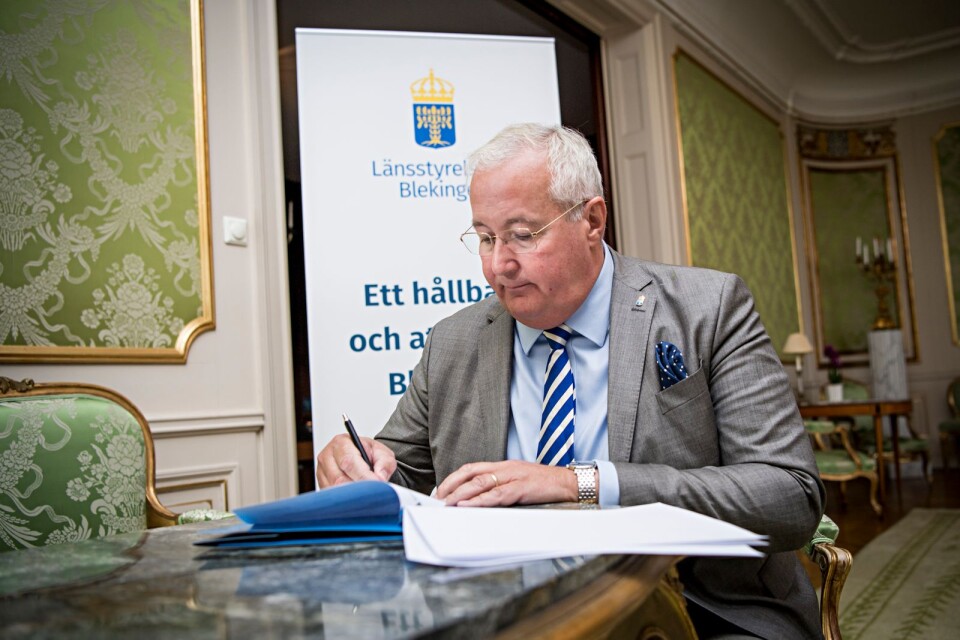 Sten Nordin, landshövding i Blekinge län, har skrivit under brevet tillsammans med sina kollegor i Skåne och Kalmar.