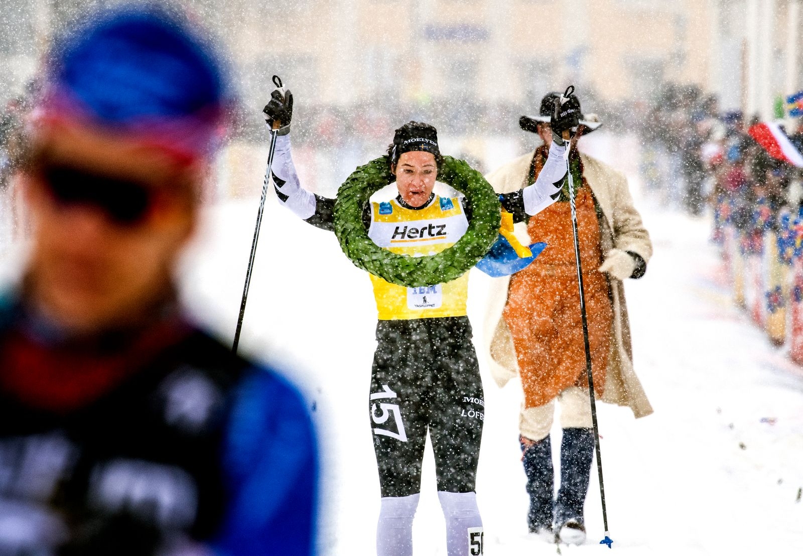 MORA 2019-03-03
Britta Johansson Norgren vinner damklassen i Vasaloppet 2019. 
Foto Ulf Palm / TT / Kod 9110