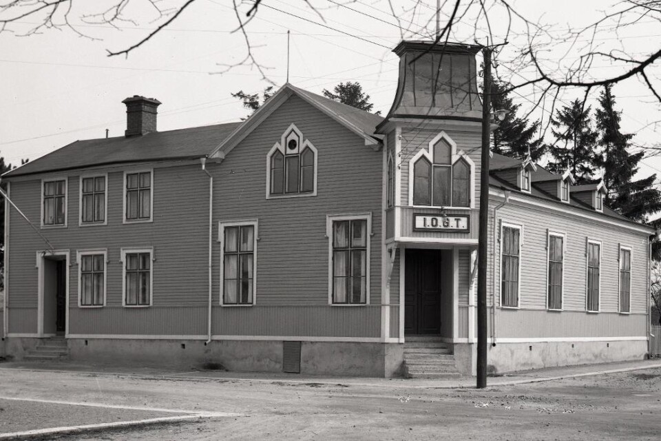 IOGT-lokalen fotograferad 1920 av Nilsson-Foto. Ur Borgholms kommuns bildarkiv.