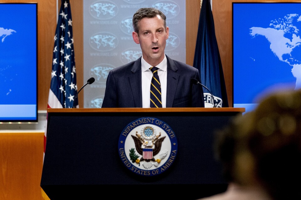 Ned Price, talesperson för USA:s utrikesdepartement. Bild från augusti.