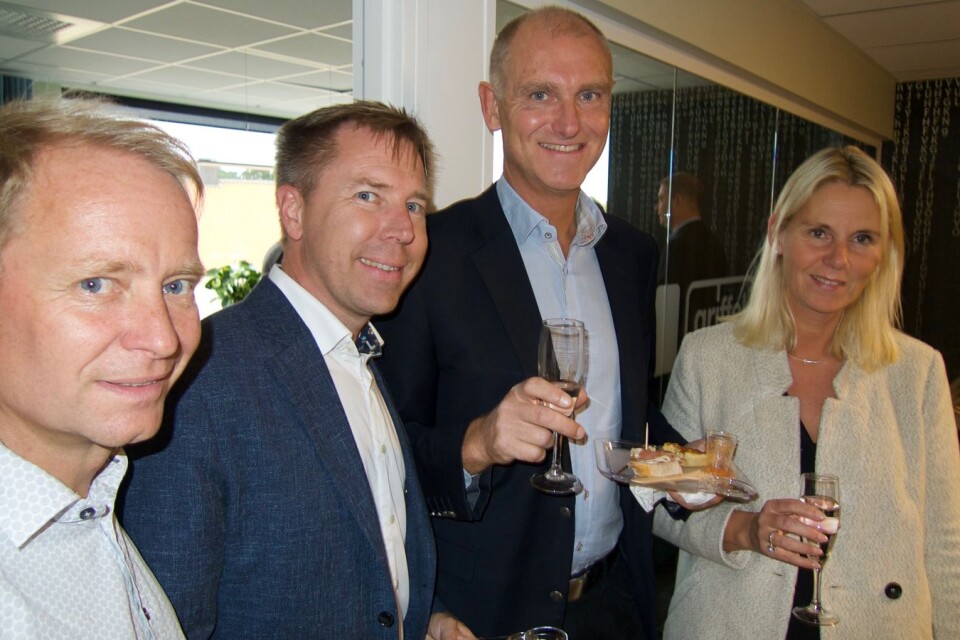 Gäster, från vänster Peter Malm, Lean Automation, Johan Lönnborg och Tommy Karlsson, båda Skandia, samt Helena Fälton Björkman, Advice Revision.