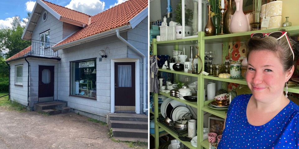 Stina lämnade Malmö för att öppna retrobutik mellan Nybro och Emmaboda: ”Idylliskt läge”