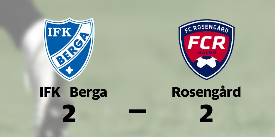 IFK Berga fixade en poäng mot Rosengård