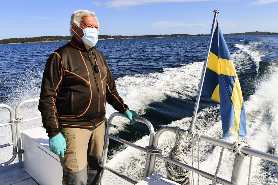 Gunnar Karlsson kör bland annat båttaxi på Utö.