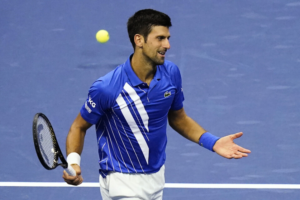 Novak Djokovic i nattens match i US Open mot tysken Jan-Lennard Struff. Det blev vinst med 3-1 i set.