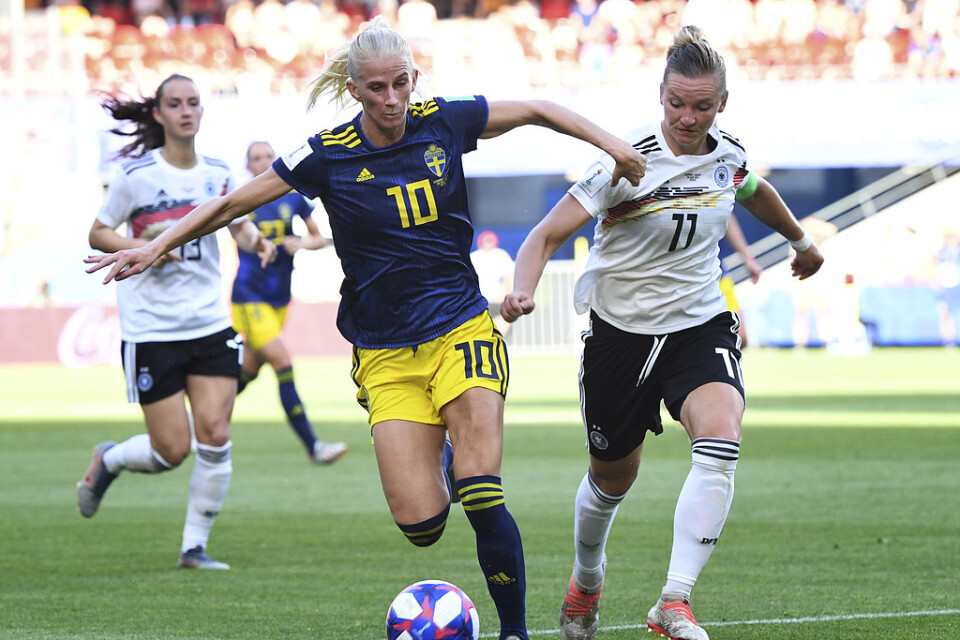 Sofia Jakobsson var stark i djupledsspelet mot Tyskland.