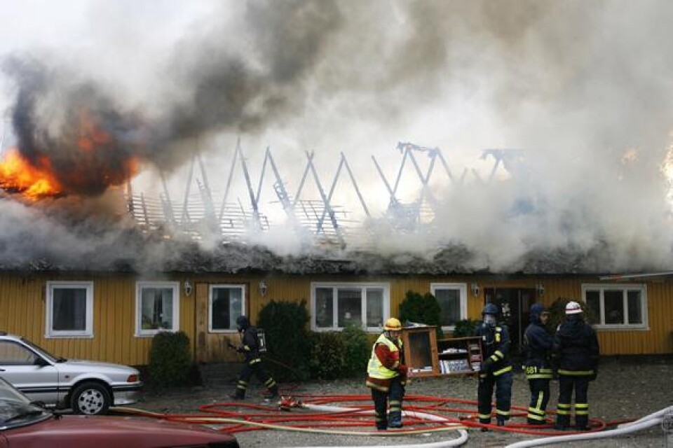 Huset i Elestorp ödelades i branden. Bild: Malin Palm