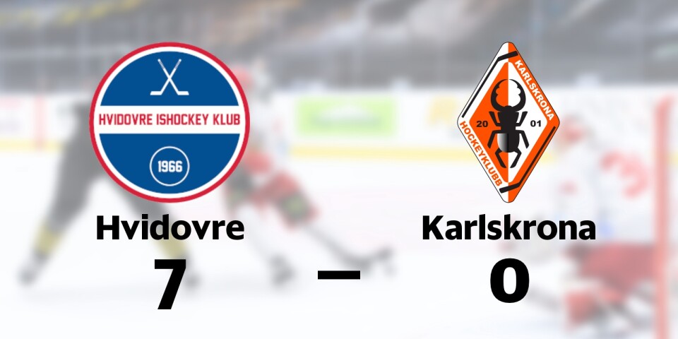 Hvidovre vann mot Karlskrona HK