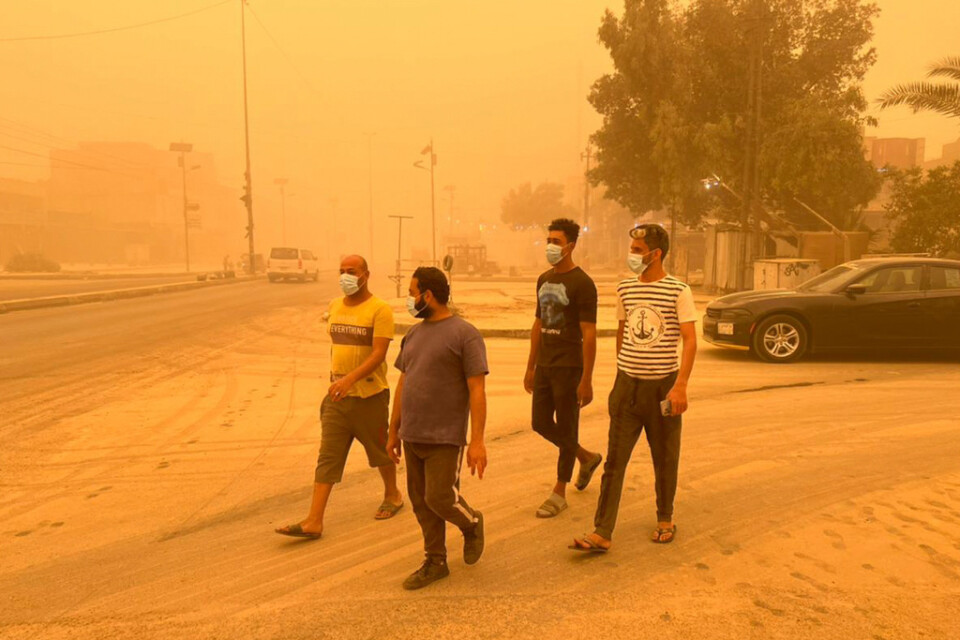 Den senaste sandstormen i Bagdad har lett till att tusentals har fått luftvägsbesvär.