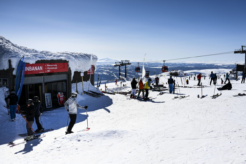 Turister på skidorten Åre under påsken 2019.